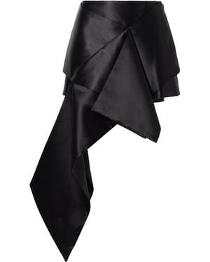 JW Anderson Cross-Drape Mini Skirt - Black