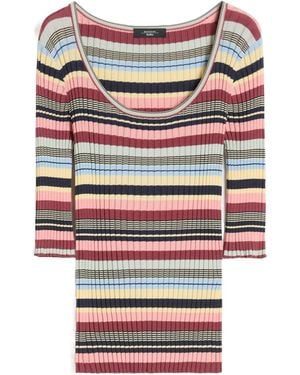 Weekend by Maxmara Striped Cropped-Sleeve Top - Multicolour