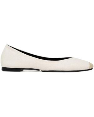 Jacquemus Toe-Detail Ballet Flats - White