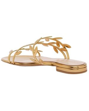 Gianvito Rossi Metallic Leather Sandals