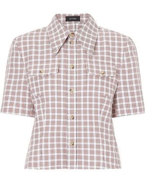 Willy Chavarria Plaid Shirt - White
