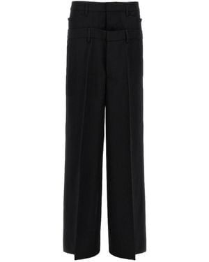 DSquared² Logo Detailed Wide-Leg Trousers - Black