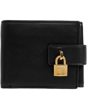 Balmain Padlock-Embellished Wallet - Black