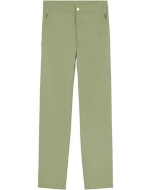 Maison Kitsuné Maison Kitsuné Logo Embroidered Straight-Leg Trousers - Green