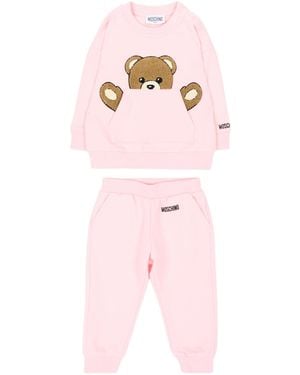 Moschino Long-Sleeve Sweatshirt And Sweatpants 2-Piece Set - Pink