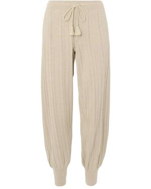 Valentino Knitted Casual Trousers - Natural