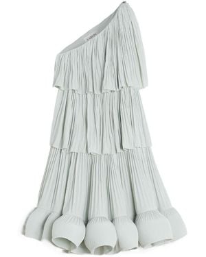 Lanvin Ruffled Asymmetric One-Shoulder Dress - Grey