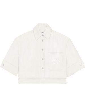 Givenchy Cropped Cocoon Shirt - White