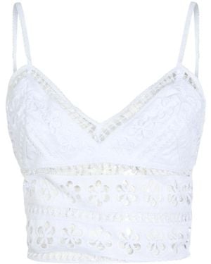 Charo Ruiz Ibiza Ibiza Embroidered Cropped Top - Blue