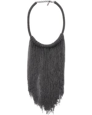 Brunello Cucinelli Monili-Chain Embellished Necklace - Black