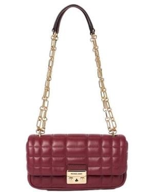 Michael Kors Tribeca Small Quilted Leather Shoulder Bag - Red