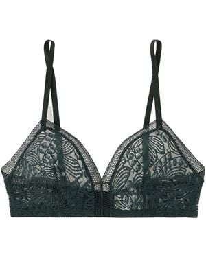 Eres Delicieux Leavers Lace Triangle Soft Cup Bra - Green