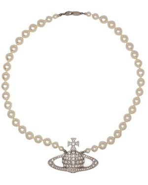Vivienne Westwood Orb-Charm Embellished Necklace - Metallic