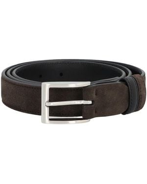 Hogan Logo Detailed Buckled Belt - Black