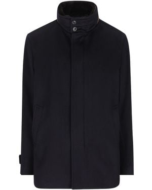 Herno Long-Sleeved Button-Up Jacket - Blue