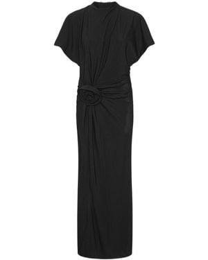 ROTATE BIRGER CHRISTENSEN Maxi Slit Dress - Black