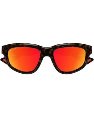 Gucci Eyewear Square Frame Sunglasses - Red