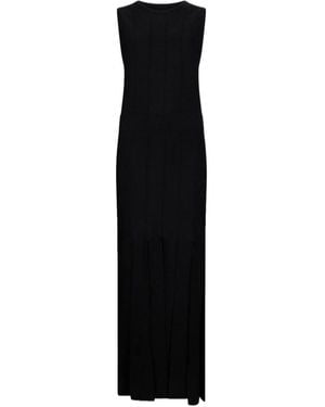 Liu Jo Sleeveless Fringe Knitted Dress - Black