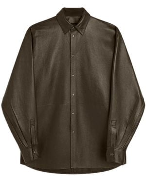 Phoebe Philo Leather Jacket And Shirt - Green