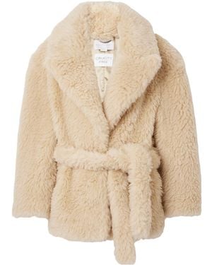Stella McCartney Wool-Blend Fleece Coat - Natural