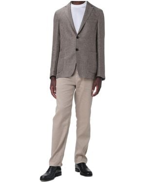 ZEGNA Single-Breasted Blazer - Grey