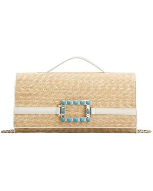 Roger Vivier Belle Vivier Buckle-Detail Tote Bag - Natural