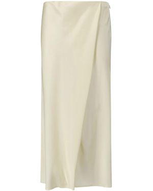 KHAITE A-Line Midi Skirt - Natural