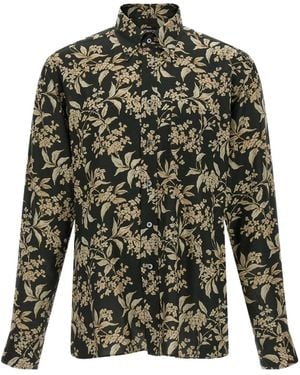 Tom Ford Botanical Print Lyocell Button-Down Shirt - Green
