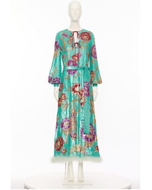 Valentino Long Sleeve Dress - Blue