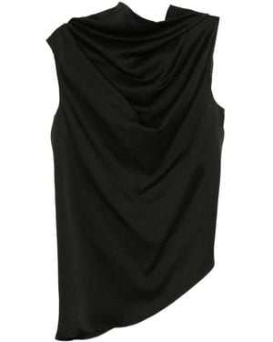 Rohe Cowl-Neck Sleeveless Blouse - Black