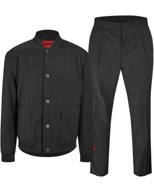 BOSS Solid Color Suit Set - Black