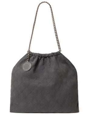 Stella McCartney Falabella Quilted Medium Drawstring Bag - Black
