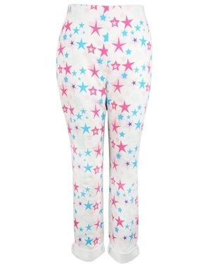 Delpozo Logo Printed Casual Pants - White