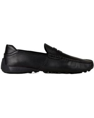 Tod's Automobili Lamborghini Slip-On Leather Driving Shoes - Black