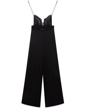 Stella McCartney Cut-Out Flared Leg Jumpsuit - Black
