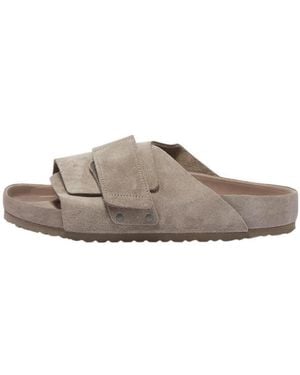 Birkenstock Suede Slip-On Sandals - Brown