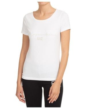 EA7 Logo Short-Sleeved T-Shirt - White