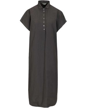 Barena Serafina Short-Sleeve Shirt Dress - Black