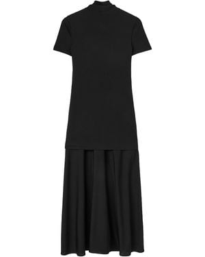 Jil Sander High-Neck Midi Dress - Black