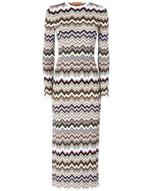 Missoni Zig Zag Motif Long Dress - White