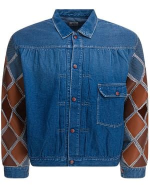 Kapital Paneled Denim Jacket - Blue