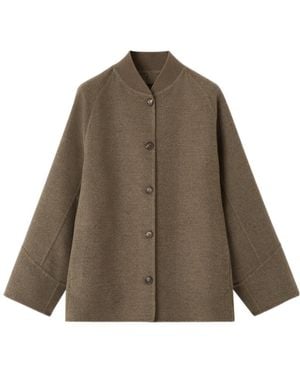 Loro Piana Long Sleeve Buttoned Coat - Brown