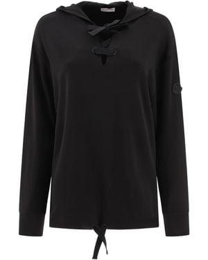 Moncler Logo-Patch Hoodie - Black