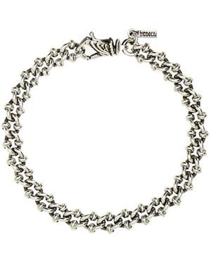 Emanuele Bicocchi Logo Plaque Knot Chain Bracelet - Metallic