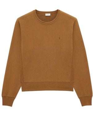 Saint Laurent Sweatshirts - Brown