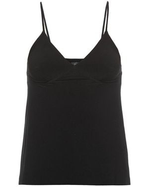Norma Kamali Wide Neck Sleeveless Top - Black