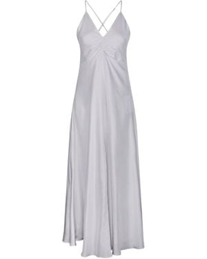 forte_forte Cross Strap Flare Dress - White