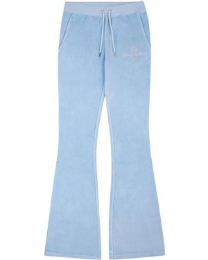 Juicy Couture X Sr Crystal-Embellished Flared Pants - Blue
