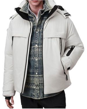Dior Alps Puffer Jacket With Removable Hood - Gray