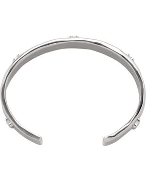 Ami Paris Textured Metal Bracelet - Metallic